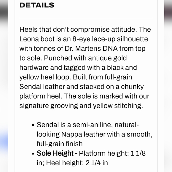 Dr. Martens "Leona" Leather Heeled Boots - Picture 13 of 13